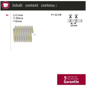 Striscia LED Paulmann MaxLED 1000 COB, 2,5 m, Tunable White, per estensione.