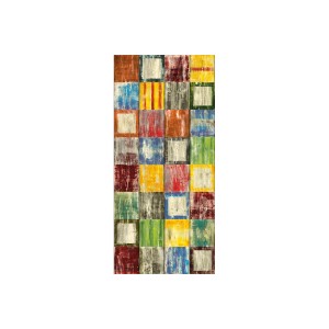 Pellicola adesiva d-c-fix Bahia con motivo a scacchi astratto e colorato, 45x200 cm.