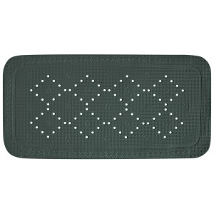 Tappetino da bagno Spirella Alaska verde scuro, 71x36 cm, con sistema antiscivolo e ventose.