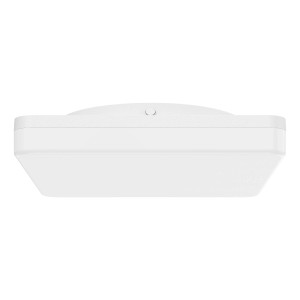 Plafonnier LED blanc Eglo Expert Castagneto, 26x26 cm, adapté aux pièces humides.