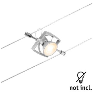 Faretto per sistema a cavo Paulmann Mac II, cromo opaco, per sistemi di illuminazione a soffitto. Lampadina non inclusa.