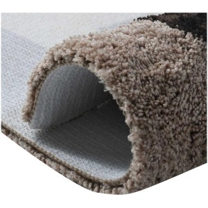 Tappeto bagno Spirella Anela marrone, 60x90 cm, pelo 20mm, dettaglio della texture.