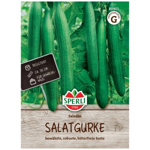 Sperli Graines de concombre Saladin F1, 8 plants, résistantes et sans amertume.