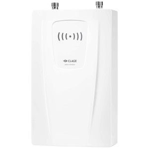 Chauffe-eau instantané compact Clage CFX-U 11 13,5 kW blanc pour raccordement fixe.