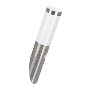 Eglo Helsinki applique murale extérieure, acier inoxydable, 42,5 cm de haut, avec détecteur de mouvement.