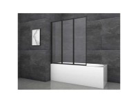 Aurlane Badewannen-Faltwand Black Star 3-flügelig matt Schwarz 125 x 143 cm Aurlane Badewannen-Faltwand Black Star 3-flügelig matt Schwarz 125 x 143 cm