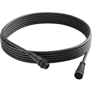 Schwarzes Philips Verlängerungskabel, 5 m, für Hue Outdoor Leuchten.