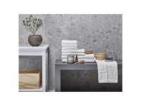 Beliani Handtuch-Set Atai Baumwolle Weiss 9-tlg.