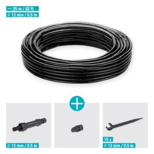 Set irrigazione a goccia Gardena per siepi/cespugli (25 m) con tubo gocciolante e accessori.
