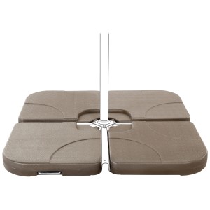 Base per ombrellone quadrata marrone Caria di Beliani.