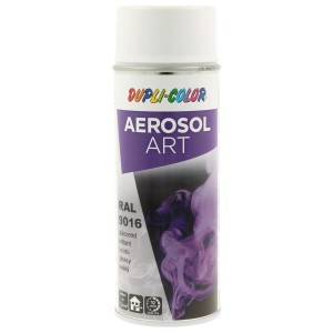 Dupli-Color Aerosol-Art RAL 9016 Bianco Traffico, vernice spray, bomboletta da 400ml.