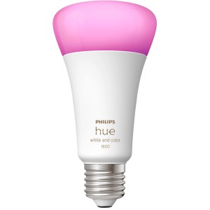 Philips Hue White & Color Ambiance E27 LED-Lampe, pink leuchtend.