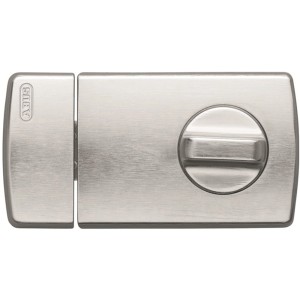 Serrure de sécurité Abus 2110 S B/DFNLI argentée avec bouton pour portes intérieures.
