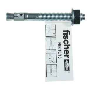 Fischer Ancrage boulon FBN II 10/20, ancrage en acier avec écrou et rondelle pour béton.