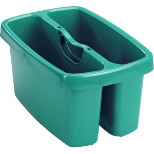 Leifheit Combi Box: Secchio verde a due scomparti per utensili e accessori di pulizia.