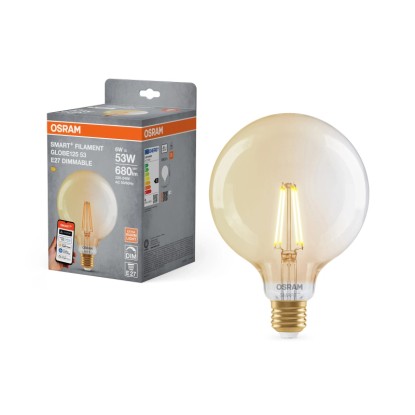 Osram Lampadina LED Smart+ G125 filamento Oro E27 / 6 W / 680 lm / 2'400 K