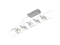 Paulmann Seilsystem-Basis-Set Mac II 5 x GU5,3 matt Chrom 10 m