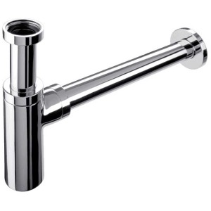 Siphon chromé Exclusive G1 1/4 32 mm pour lavabos.