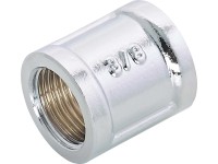 Gewinde-Muffe Messing verchromt 14,9 mm (Rp 3/8)