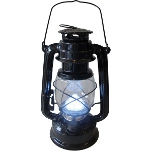 Lanterna LED nera Happy People per campeggio, dimmerabile.