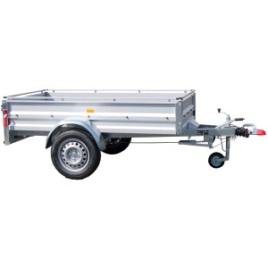 Remorque Stema Variolux 850 avec rambarde, roue jockey et antivol.