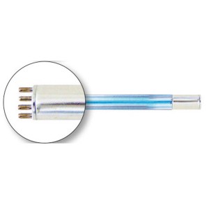 Lampada di ricambio UVC Heissner 9W con attacco TL (4-Pin) per chiarificatori per laghetti, primo piano.
