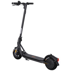 Schwarzer Segway Ninebot E-Kickscooter F2D, E-Bike mit Blinker und Reflektoren.