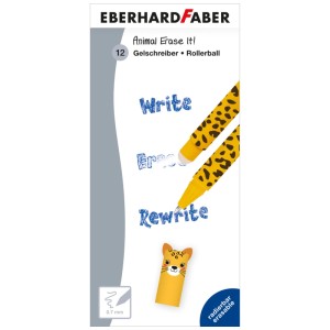 Penna gel Eberhard Faber Animal Erase It Leopard, penna cancellabile con motivo leopardato.