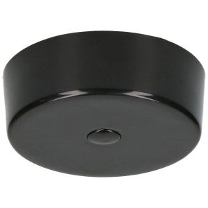 Cache-piton noir pour installation de lampe, diamètre 66 mm.