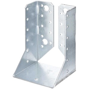 Balkenschuh Typ B, Stahl verzinkt, 80x120x70 mm, für Pfosten- und Kantholzkonstruktionen.
