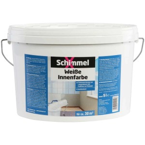 Seau de peinture intérieure anti-moisissure SchimmelX, blanc, 5 litres. Peinture murale blanche pour intérieur.