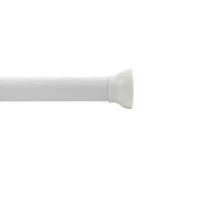 Spirella Kreta barre de douche réglable, 125-220 cm, aluminium blanc.