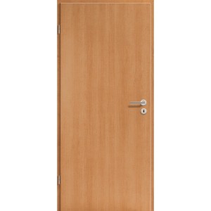 Porta interna effetto legno faggio, 86x198,5 cm, apertura a sinistra, con serratura e cerniere.