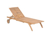 Beliani Sonnenliege Cesana Akazienholz Braun
