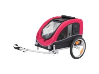Trixie Fahrrad-Anhänger M: 63 cm x 68 cm x 75 (137) cm Schwarz-Rot