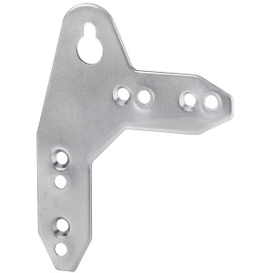 Accroche de placard, lot de 10 pièces, acier galvanisé avec trou de serrure pour aménagement de meubles.