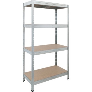 Scaffale per carichi pesanti Ar Shelving, zincato, con 4 ripiani (180x90x45cm) per cantina, garage o officina.