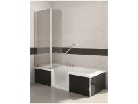 Wannenverkleidung Duo 4 Eckausführung Glas Schwarz (HxB) 40 x 70 cm Wannenverkleidung Duo 4 Eckausführung Glas Schwarz (HxB) 40 x 70 cm