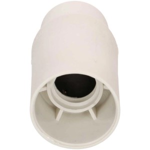 Douille E14, lisse, M10x1, blanc pour installation de lampe.