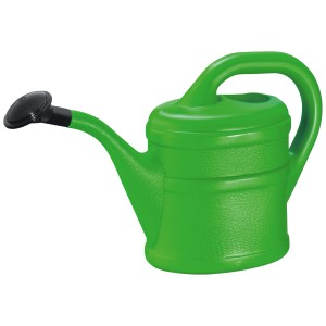Arrosoir vert Geli (env. 2 l) en plastique avec pomme d'arrosage noire.
