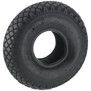 Pneu noir Doerner + Helmer avec profil à blocs, Ø 26 cm, pour roues et roulettes.