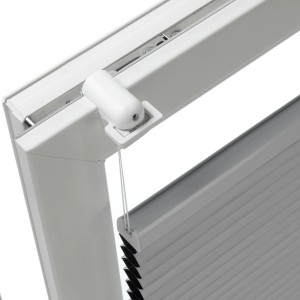 Supporto a morsetto bianco Gardinia Concept per plissettato, montaggio senza fori.