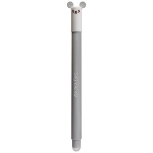 Eberhard Faber Gelschreiber Animal Erase It! Maus Blau, radierbarer Stift mit Maus-Motiv.