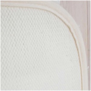 Dettaglio: Tappeto bagno bianco Spirella Fino, 70x120 cm, texture morbida.