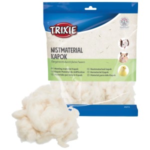 Trixie Kapok matériau de nidification, paquet de 100g, couleur crème, pour petits animaux et oiseaux.