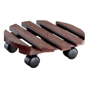Wagner Multi Roller Country, Ø 300 mm, palissandro, sottovaso con 4 ruote doppie.