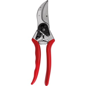 Felco 2: Cesoie da giardino, per alberi, viti e giardini con manici rossi e lama argentata.