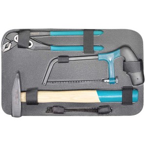 Technocraft Pro Mini, kit d'outils, ensemble de 5 pièces avec marteau, scie, pince et lame de scie