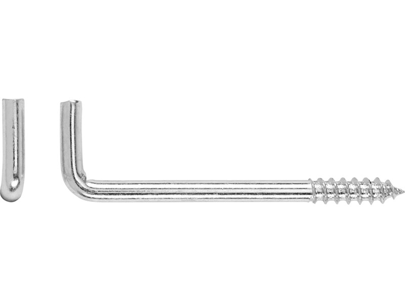 Gancio A Vite Curva M8 X 80/90 Mm &ndash; Zincato, Per Stendibiancheria O Soffitto