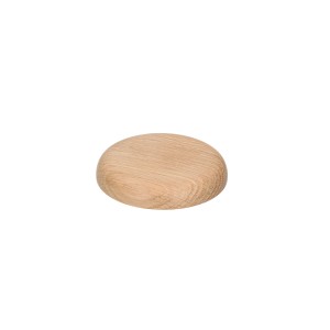Rosace de plafond en bois, Ø 94mm, chêne clair pour installation de lampe.